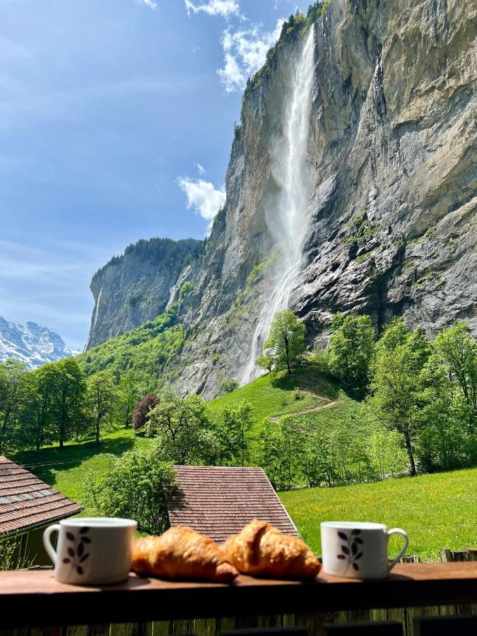 Breathtaking Waterfall Apartment Lauterbrunnen Dış mekan fotoğraf